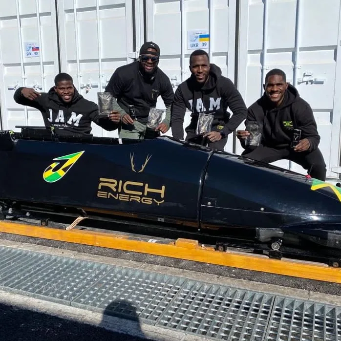 Jamaican Bobsled Team with Rich Energy